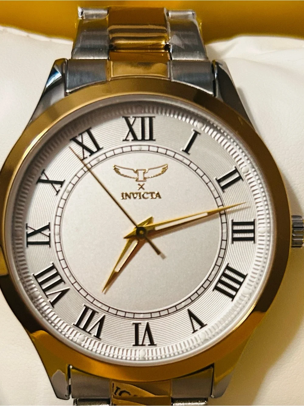 Invicta Two-Tone Silver and Gold Roman Numeral Dress Watch